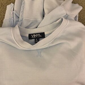 Vinyl Women's Light Blue Crew Neck Sweater